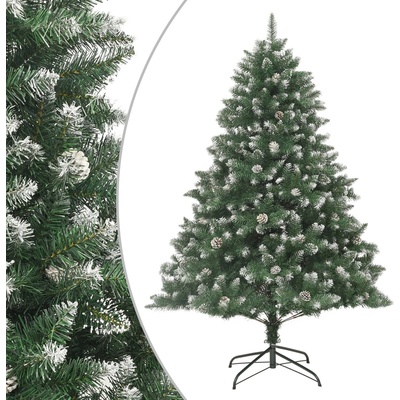 vidaXL Изкуствена коледна елха със стойка, 180 см, PVC (345161)