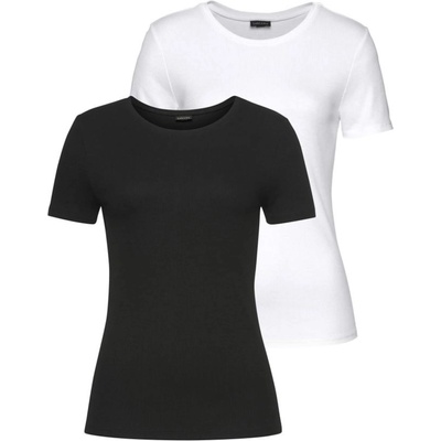 LASCANA Тениска черно, бяло, размер l