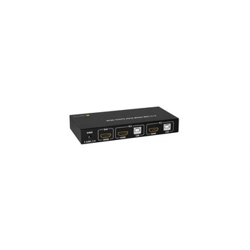 Image 1 of Techly 2x1 USB HDMI KVM Switch 4Kx2K IDATA KVM-HDMI2U KVM превключвател Черен (IDATA-KVM-HDMI2U)