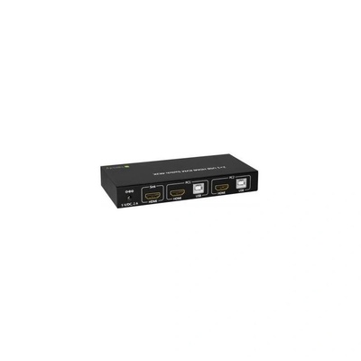 Techly 2x1 USB HDMI KVM Switch 4Kx2K IDATA KVM-HDMI2U KVM превключвател Черен (IDATA-KVM-HDMI2U)