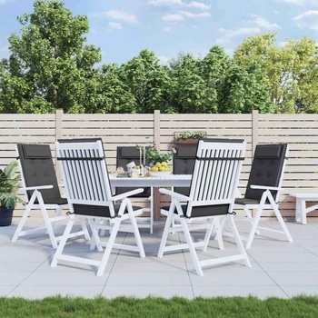 vidaXL Възглавници за столове с облегалка 6 бр антрацит Оксфорд плат (361876)