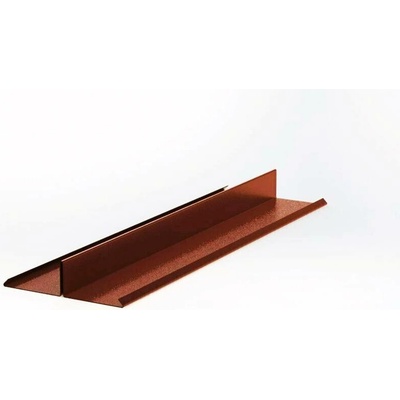 Rozdělovací lišta r.š.250mm pozink Lakovaný RAL 8004 cihlová s folií dl.2m