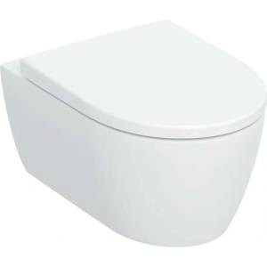 Geberit iCon - Окачена тоалетна чиния със седалка SoftClose, TurboFlush, Rimfree, бяла 503.046. 00.1 (503.046.00.1)