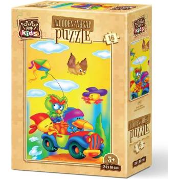 Image 1 of Art Puzzle Дървен детски пъзел Art Puzzle Луди хвърчила, 16 части