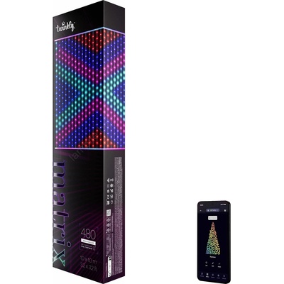Twinkly TWW480STP-TEU - LED RGB Димируем Коледна завеса LED 1x1 м Wi-Fi (TW0061)