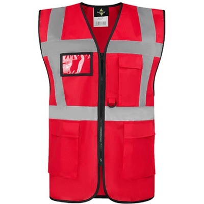 Korntex Hamburg Multifunkčná reflexná vesta KX810 Red 4XL
