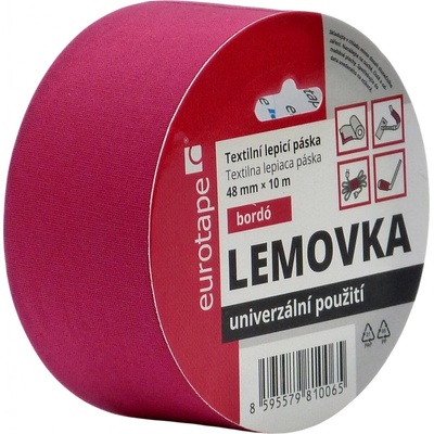 Europack Lemovka lemovací páska na koberce 5 cm x 10 m červená bordo