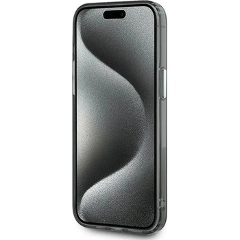 KARL LAGERFELD IML Monogram Karl & Choupette Head MagSafe Калъф за iPhone 15 Pro - черен (3666339284909)