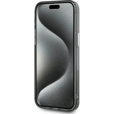KARL LAGERFELD IML Monogram Karl & Choupette Head MagSafe Калъф за iPhone 15 Pro - черен (3666339284909)