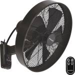 ZEVENTI - Стенен вентилатор freeze 50w/230v черен/кафяв + дистанционно управление (zv0019)