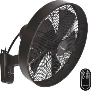 ZEVENTI - Стенен вентилатор freeze 50w/230v черен/кафяв + дистанционно управление (zv0019)