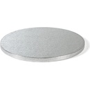 Decora Podnos PEVNÝ strieborný kruh 38 cm