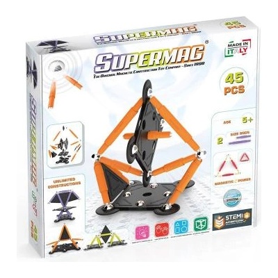 Supermag магнитен строителен комплект Technicolor 45бр