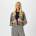 Biba Women's Archive Kimono Viscose Cropped Batwing Overcoat - Geo Print