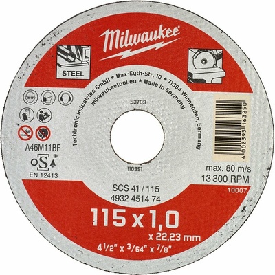 Milwaukee Rezný kotúč 41 x115 x 1 mm 4932451475 200 ks