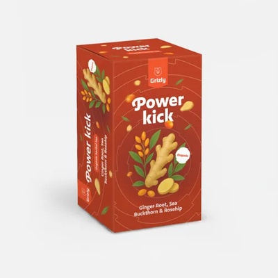 GRIZLY Power kick BIO bylinný čaj 20 ks
