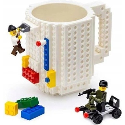 Lego Nefris Hrnček 350ml + sada kociek biely