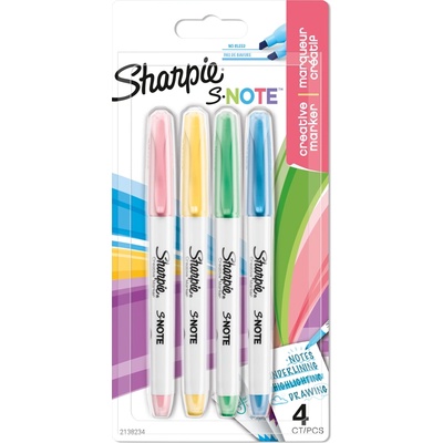 Sharpie Комплект маркери Sharpie S-Note, 4 цвята, блистер (30269-А)