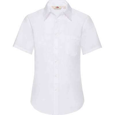 Fruit of the Loom F18•LADIES SHORT SLEEVE POPLIN SHIRT biela