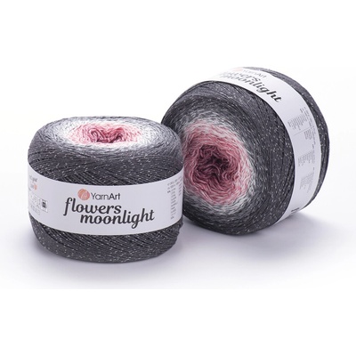 Yarn Art Příze Flowers Moonlight 3279 malinová, růžová, šedá, tmavě šedá