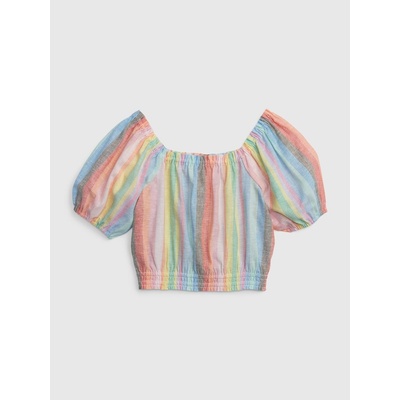 GAP 601092-02 dětský lněný pruhovaný top