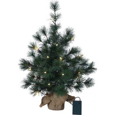 STAR TRADING Dekorativní svítící stromek Tree Furu 60 cm zelená barva plast