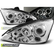PŘEDNÍ SVĚTLA FORD FOCUS 1, 2001-2004, ANGEL EYES, CHROM