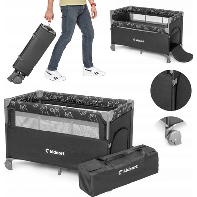 Kidnort Cestovní postýlka Näste tmavě šedá – Zboží Dáma