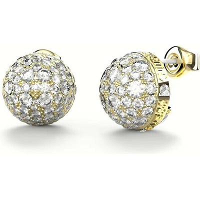 Guess Pozlátené náušnice so zirkónmi Calypso JUBE04457JWYGT-U číra, zlatá
