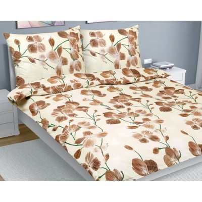 Bellatex obliečky bavlna Zahrada béžová 180x200 2x70x90