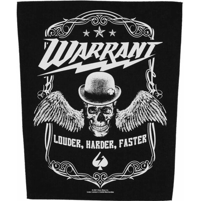 nášivka velká WARRANT - LOUDER HARDER FASTER - RAZAMATAZ - BP1194