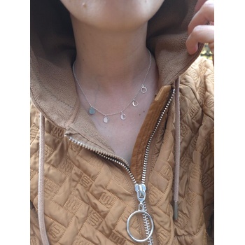 Kathryn' s bracelets Сребърно колие The Moon - 5те фази на Луната (ДСК3)