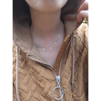 Kathryn' s bracelets Сребърно колие The Moon - 5те фази на Луната (ДСК3)