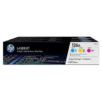 HP Консуматив, HP 126A Cyan/Magenta/Yellow Tri-pack LaserJet Toner Cartridges (CF341A)