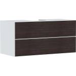Hansgrohe Xevolos E - Шкафче за умивалник 118x56x55 см, 2 чекмеджета, матово бяло/тъмен дъб 54193730 (54193730)