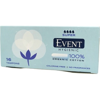 EVENT хигиенни тампони, Organic, Супер, 16 броя