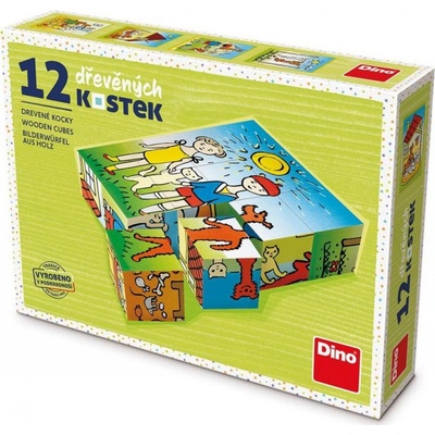 Dino obrázkové kostky Povolání 12 kostek
