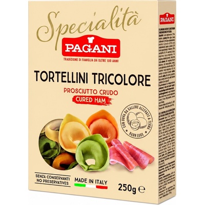 Pagani trojfarebné Tortellini s prosciuttom 250 g