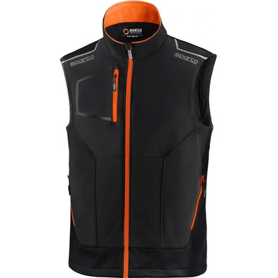 Sparco Illinois Tech Light Vest Softshellová vesta čierna oranžová