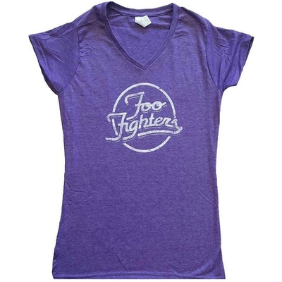 Foo Fighters Text Logo (Ex-Tour) Purple M Дамски Риза (FOOTS57LPU02)