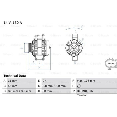 Alternátor BOSCH 0 986 047 150