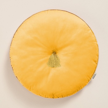 Allure Vankúš okrúhly v horčicovej farbe žltá Priemer kruhu 45cm
