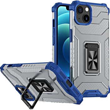 HQWear Калъф Crystal Ring Case Kickstand Tough Rugged, за iPhone 13 mini, син (KXG0015063)