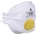 Delta Plus Респиратор delta m1205v / ffp2, с клапан, 4 хоризонтално сгънати капака, 10 броя в опаковка - бял, регулируем (m1205vc)