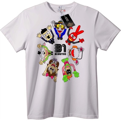 NOONEBRAND Тениска 31 Минутос Карикатурни Герои - 2XL, Black