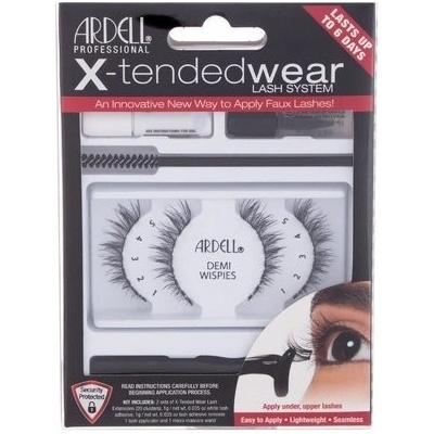 Ardell X-Tended Wear Lash System X-Tended Demi Wispies 1 ks + lepidlo na řasy X-Tended Wear 1 g + aplikátor 1 ks + odstraňovač řas 1 ks + kartáček na řasy 1 ks – Zbozi.Blesk.cz