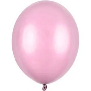 Party Deco Латексови Балони Металик, Розово - 12 см (sb5m-081)