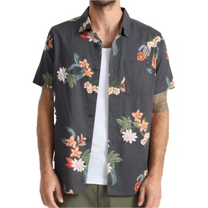 Roark Мъжка риза с копчета Roark Journey S/S Woven Shirt - Onyx (033-3047-0211)