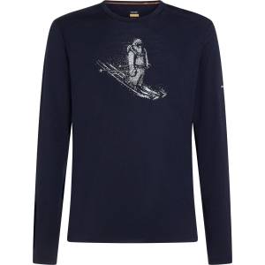 Icebreaker Мъжко мериносово термобельо Icebreaker Merino 200 Oasis L/S Crewe Skiing Yeti Merino base layer - Midnight Navy (015-2402-0211)