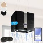 Klarstein Futurelight Smart, Островен абсорбатор, Рециркулация, 413m³/h, LED, неръждаема стомана (CGCH6-Futurelight-BK) (CGCH6-Futurelight-BK) - electronic-star